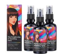 Spray lisciante e levigante per parrucche, formula idratante leggera, finitura lucida non untuosa, effetto volumizzante anti-crespo, soluzione rapida per lo styling (3pcs)