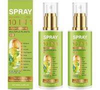 Spray lisciante e lucidante 10 in 1, riduce la caduta dei capelli, volumizzante, lucentezza naturale, capelli lisci e lucenti dopo l'uso, formula rinfrescante e non grassa, per tutti i tipi di capelli