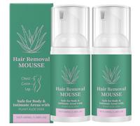 Spray Mousse Depilatoria all'Aloe Vera, Schiuma Depilatoria Delicata e Indolore per Corpo, Viso e Intimo, Azione Rapida Formulata per Pelli Sensibili, Idratante e Non Appiccicosa (2PCS)
