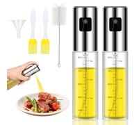 Spray olio cucina, 2 pezzi 100 ml aria friggere olio spray cucina olio olio spray cucina cibo per friggitrice d'aria anti goccia, adatto per barbecue e grigliate