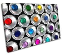 Spray Paint Cans Banksy Abstract Graffiti SINGLE TELA parete arte foto stampa