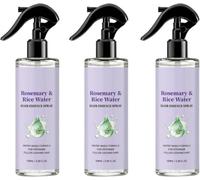 Spray per capelli al rosmarino e acqua di riso, trattamento nutriente senza risciacquo, idratazione profonda non grassa, aiuta a rendere i capelli più folti e corposi（3Pcs）