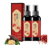 Spray per capelli allo zafferano, spray naturale a base di zafferano e essenza di Polygonum multiflorum, protegge dai danni, dalla secchezza e dall'effetto crespo, lascia i capelli (2 pcs)
