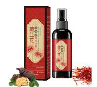 Spray per capelli allo zafferano, spray naturale a base di zafferano e essenza di Polygonum multiflorum, protegge dai danni, dalla secchezza e dall'effetto crespo, lascia i capelli (1 pc)