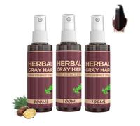 Spray per capelli grigio vegetale, spray coprente grigio, temporaneo, balsamo scurisce i capelli, trattamento naturale a base di erbe, copertura per crescita diretta, essenza di colorazione dei