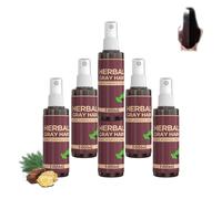 Spray per capelli grigio vegetale, spray coprente grigio, temporaneo, balsamo scurisce i capelli, trattamento naturale a base di erbe, copertura per crescita diretta, essenza di colorazione dei