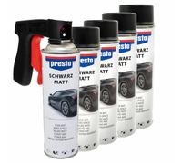 Spray per Cerchioni 5 X 500 ML Nero Opaco Vernice Spray Presto 428955 Con