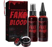 Spray per Halloween Crea Effetti di Sangue Realistici Horror Falso Blood Spray Trucco Trucco Halloween Kit Cosplay Lavabile