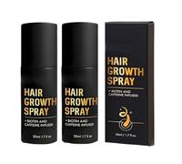 Spray per la crescita dei capelli, Olio spray per la crescita dei capelli, estratto di radice di zenzero, He Shou Wu, olio di ricino, caduta ridotta, idratazione e consistenza setosa (2PC)