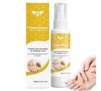 Spray per la cura dei piedi con estratto di veleno d'api, spray idratante e lenitivo per talloni secchi screpolati, ad assorbimento rapido, non appiccicoso, nebbia leggera (1 bottiglia)