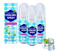 Spray per la nebbia di raffreddamento per clima caldo, spray di raffreddamento estivo per viso e corpo, spray menta naturale, previene il colpo di calore, idratante duratura (3pcs)