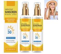 Spray per la protezione solare dell'aria e del cuoio capelluto SPF 30 - protezione solare per cuoio capelluto e capelli, previene lo sbiadimento del colore e la secchezza (2PCS)