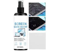 Spray Per La Pulizia Dello Schermo - Formula Ad Asciugatura Rapida Da 50 Ml Con In Microfibra | Detergente Che Non Lascia Per Laptop, Tablet, Telefoni E Per Occhiali, Sicuro Per Touc