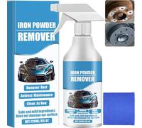 Spray per la rimozione di ruggine e particelle di ferro, spray per rimozione della ruggine, ad alte prestazioni, per metallo, vernice, pulitore per macchie di ferro ad azione rapida, rimozione graffi