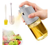 Spray per olio d'oliva, 230 ml, a prova di perdite, per uso alimentare, trasparente, con pennello, erogatore spray per olio d'oliva, per condimenti per insalate, friggere, arrostire, grigliare, aceto
