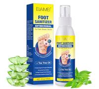 Spray per piedi, olio di tea tree dei piedi, 120 ml, per la prevenzione del piede d'atleta, allevia il prurito e protegge da odori sgradevoli, elimina il sudore e l'odore dei piedi, rinfresca i piedi