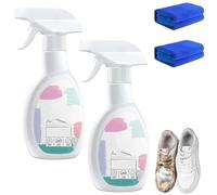 Spray per pulizia di scarpe bianche rapide portatile, imbiancatore per allenatori bianchi, imbiancatura di scarpe istantanei da 400 ml per scarpe da ginnastica, pulitore rapido senza acqua per pelle,