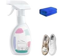 Spray per pulizia di scarpe bianche rapide portatile, imbiancatore per allenatori bianchi, imbiancatura di scarpe istantanei da 400 ml per scarpe da ginnastica, pulitore rapido senza acqua per pelle,