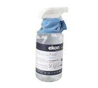 EKON Spray per schermi Ekon con panno in microfibra, 500 ml, set di pulizia per monitor, laptop, fotocamere, videocamere, MacBook, TV, smart TV, smartphone, tablet