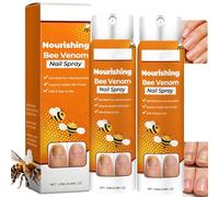 Spray per unghie con veleno d'api, spray idratante per cuticole secche e screpolate, trattamento nutriente per unghie e cuticole, con olio di albero del tè e zenzero
