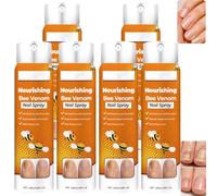 Spray per unghie con veleno d'api, spray per asciugatura unghie, trattamento nutriente per unghie e cuticole, con olio di albero del tè e zenzero, allevia la secchezza e la tensione intorno alle