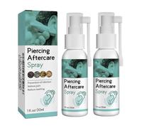 Spray post -terapia, soluzioni per la pulizia del piercing, spray per soluzione salina, fluido di assistenza post -terapia per orecchio, adatto per orecchie, naso, lingua, piercing all'ombelico (2PC)