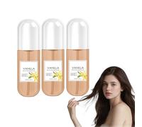 Spray profumato alla vaniglia per capelli e corpo - Spray profumato a lunga durata per donna, Spray corpo alla vaniglia con oli essenziali, Da indossare tutti i giorni o come regalo (3 bottiglie)