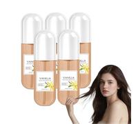 Spray profumato alla vaniglia per capelli e corpo - Spray profumato a lunga durata per donna, Spray corpo alla vaniglia con oli essenziali, Da indossare tutti i giorni o come regalo (5 bottiglie)