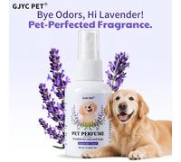 Spray profumato per animali domestici da 2,03 fl oz - Fragranza deodorante a lunga durata per cani e gatti - Spray deodorante per animali domestici al profumo rilassante di lavanda - Per la toelettatu