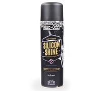 Muc-Off Motorcycle Silicon Shine, 500 ml - Innovativo Spray Lucidante al Silicone per Moto, Dona una Finitura Lucida - lo Spray al Silicone Protegge e Fa Scivolare Via lo Sporco