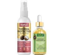Spray protettivo termico per capelli - prodotto protettivo termico per capelli - spray protettivo termico per capelli con noce di cocco - olio di rosmarino biologico