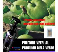 Spray pulitore sgrassatore vetri cristalli auto professionale 1Lt K2+panno omag