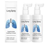 Spray purificante per i polmoni, spray alle erbe, orale da 100 ml (2pcs) | Spray orale alle erbe da 100 ml, ingredienti vegetali naturali, alito fresco alla menta, flacone da viaggio tascabile
