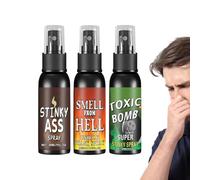 Spray Puzzolente Extra Forte Set da 3 Pezzi | Odore Intenso per Scherzi Per Residenze Universitarie Luogo di Lavoro Festività Riunioni Familiari Feste Cucina Scuola Aula