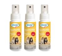 Spray repellente naturale pet allontana pulci zecche pidocchi insetti 3 flaconi