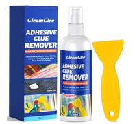 Spray Rimuovi Colla 150 ml - Potente Rimuovi Adesivi e Etichette, Elimina Residui di Colla, Silicone, Grasso e Cera - Sicuro su Vetro, Metallo, Plastica e Legno - con Raschietto