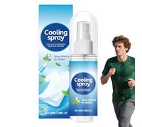 Spray rinfrescante per il corpo, 50 ml, soluzione liquida lenitiva per le giornate calde, per corsa, palestra, allenamento, campeggio, uomini, donne, atleti, adolescenti