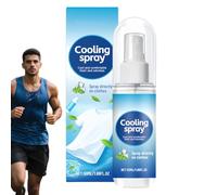 Spray rinfrescante, spray rinfrescante per vestiti del corpo, 50 ml, soluzione liquida lenitiva per le giornate calde, non unge, per corsa, palestra, allenamento, campeggio, uomini, donne, atleti e