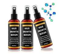 Spray Siero per la Crescita dei Capelli per Uomo e Donna, Accelerare la Crescita dei Capelli, Anticaduta Capelli, con Olio di Rosmarino, Olio di Ricino (Castor Oil) e Biotina, 60 ml × 3