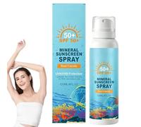 Spray Solare Minerale SPF 50, Protezione Solare Spray ad Ampio Spettro per Viso e Corpo, Formula Delicata per Pelli Sensibili, Spray Solare Leggero e Resistente all'Acqua (1 pezzo)