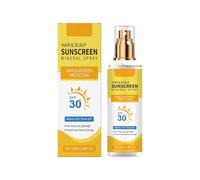 Spray solare per capelli e cuoio capelluto SPF 30, mantiene la vitalità e l'umidità dei capelli, leggero, protezione solare minerale di alta qualità, spray per cuoio capelluto non grasso, 100 ml
