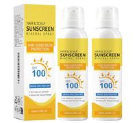 Spray solare per cuoio capelluto e capelli SPF 100, spray protettivo solare per capelli per prevenire lo sbiadimento del colore e la secchezza (2 Pcs)