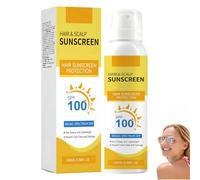 Spray solare SPF 100 per capelli e cuoio capelluto, protezione UV ad ampio spettro; spray leggero e non grasso che previene lo scolorimento dei capelli e i danni del sole, 100 ml (1Pezzo)