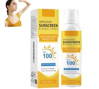 Spray Solare SPF 100 per Capelli e Cuoio Capelluto - Protezione UV Anti-Sbiadimento - Formula Non Untuosa - Ideale per la Spiaggia e Tutti i Tipi di Capelli (1 pezzo)