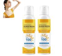 Spray Solare SPF 100 per Capelli e Cuoio Capelluto - Protezione UV Anti-Sbiadimento - Formula Non Untuosa - Ideale per la Spiaggia e Tutti i Tipi di Capelli (2 pezzo)