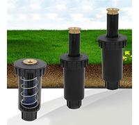 Spray sprinkler, regolabile Giardino ugello di spruzzo, il 90/180/360 gradi Pop up sprinkler, Plastica Prato Innaffiatoio Head, automatico a scomparsa irrigazione ugello (360 Degrees)