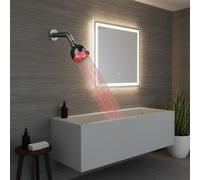 Spray superiore a LED con colore termico e arcobaleno casuale per ciclismo, progettato per collegamento braccio doccia NPT da 1/2" (sette)