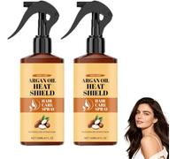 Spray Termoprotettore all'Olio di Argan, Balsamo Senza Risciacquo e Siero Anti-Crespo, Lisciante Rapido, Effetto Seta e Lucentezza
