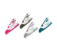 Sprayco Spazzolino da viaggio compatto e pieghevole con microban, copertura integrata, setole morbide e manico ergonomico, multicolore, confezione da 4