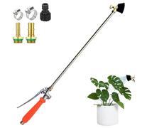 Sprayer Wand, Garden Watering Tool, Adjustable Nozzle, Quick Connector with Shut Off Valve, for Lawn Tree Patio Flower Bed Use, 67 cm/26.38 pollici, 300 g Brass Lightweight
